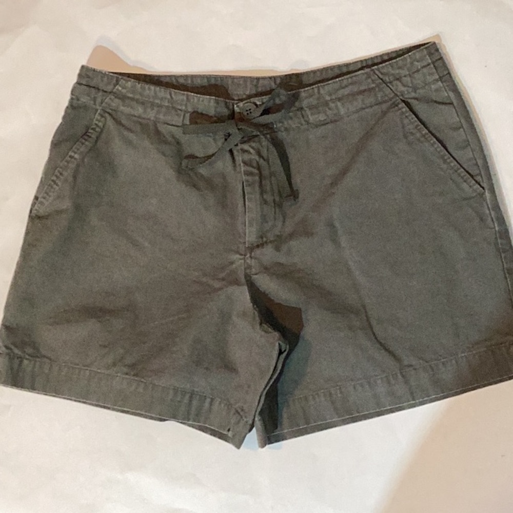 GAP drawstring shorts, side pockets, front zipper&button close,army green, sz 10